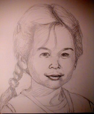 Tasha 6 岁 - 底稿； Tasha Age 6 - pencil draft
